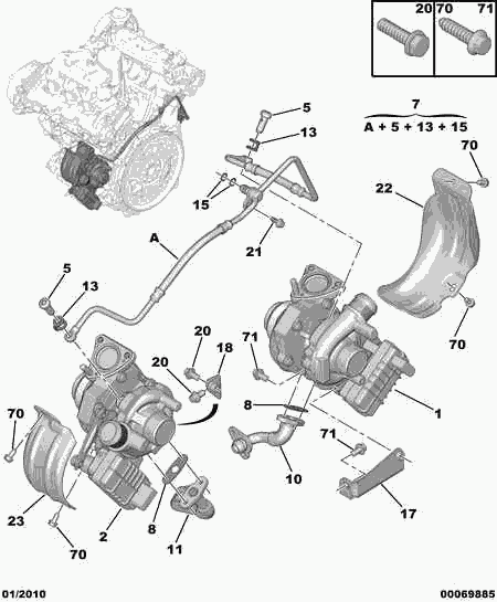 PEUGEOT 0380 25 - Tiiviste, öljyn sisääntulo, (ahdin) inparts.fi