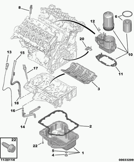 CITROËN 1109 X8 - Öljynsuodatin inparts.fi