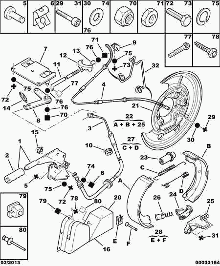 FIAT 4745 V6 - Vaijeri, seisontajarru inparts.fi