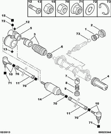 PEUGEOT 3817.47 - Raidetangon pää, suora inparts.fi