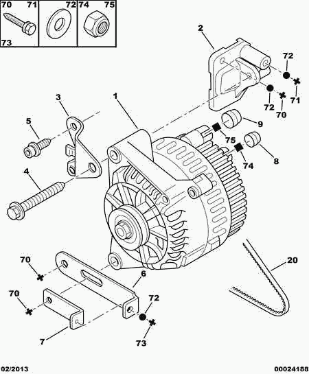 PEUGEOT 5705.E1 - Laturi inparts.fi