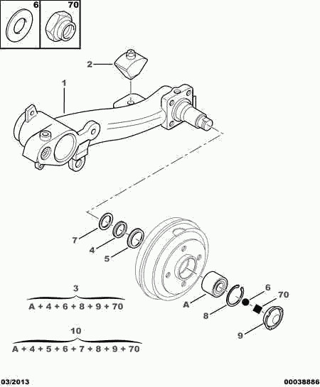 PEUGEOT 3736 35 - WHEEL HUB WASHER inparts.fi