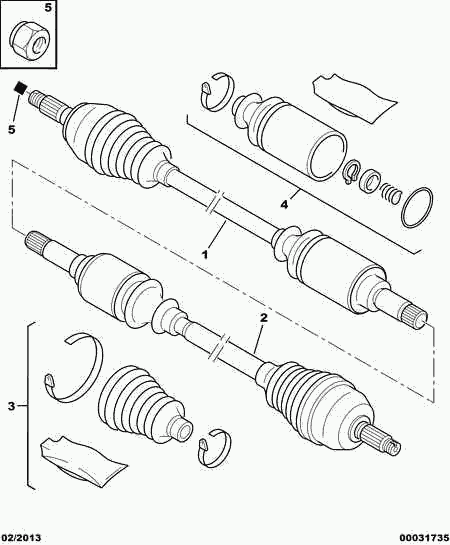 CITROËN 3293-08 - Paljekumi, vetoakseli inparts.fi