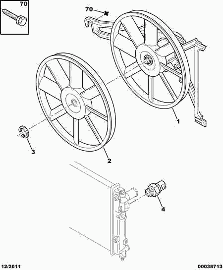 PEUGEOT 1253 56 - Tuuletin, moottorin jäähdytys inparts.fi