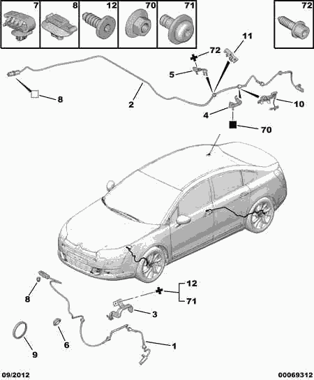 CITROËN 4545.H9 - ABS-anturi inparts.fi