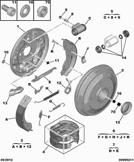 PEUGEOT 4242 33 - Jarrukenkäsarja inparts.fi