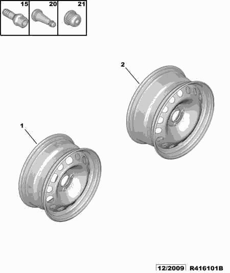 Valeo 5405 72 - WHEEL MOUNTING SCREW inparts.fi