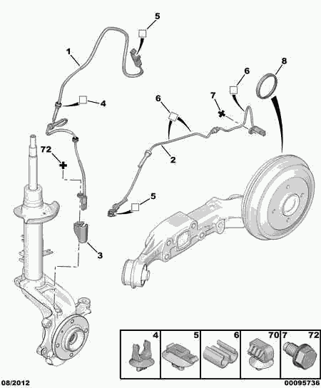 CITROËN 4545.97 - ABS-anturi inparts.fi