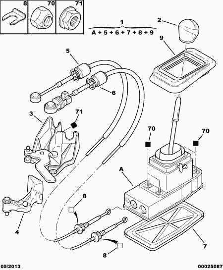 CITROËN 2444.CN - Vaijeri, käsivaihteisto inparts.fi