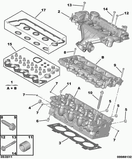 PEUGEOT 0200 EF - Sylinterikansi inparts.fi