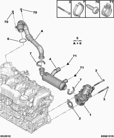 PEUGEOT 1618.NR - Venttiili, pakokaasun kierrätys inparts.fi