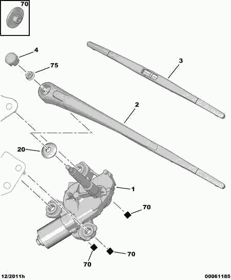 PEUGEOT 6429 AS - WINDOW WIPER BLADE-HOLDER inparts.fi