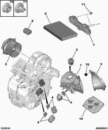 PEUGEOT 6441.K0 - Sisätilapuhallin inparts.fi