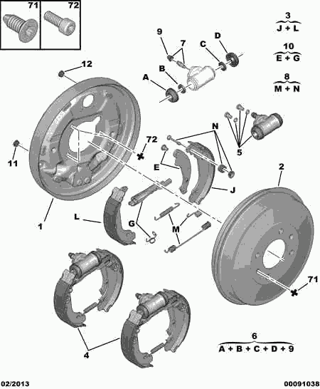 PEUGEOT 4241 L6 - Jarrukenkäsarja inparts.fi