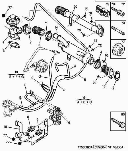 CITROËN 1628 JZ - Venttiili, pakokaasun kierrätys inparts.fi