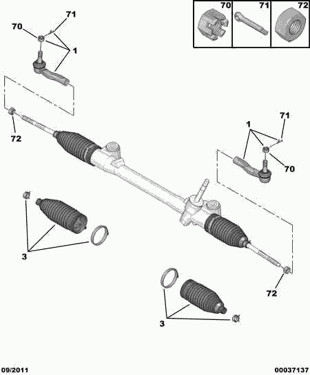 CITROËN 3817.63 - Raidetangon pää inparts.fi