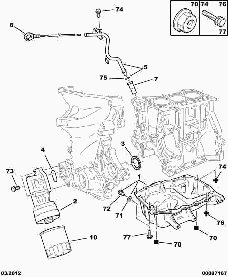 PEUGEOT (DF-PSA) 1109 AZ - Öljynsuodatin inparts.fi