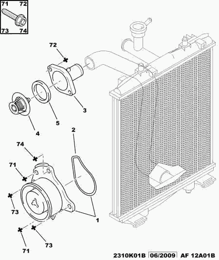 PEUGEOT 1201.L3 - Vesipumppu inparts.fi