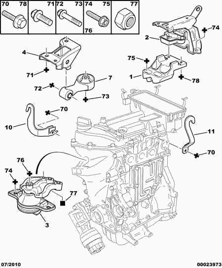 CITROËN 1806.79 - Moottorin tuki inparts.fi