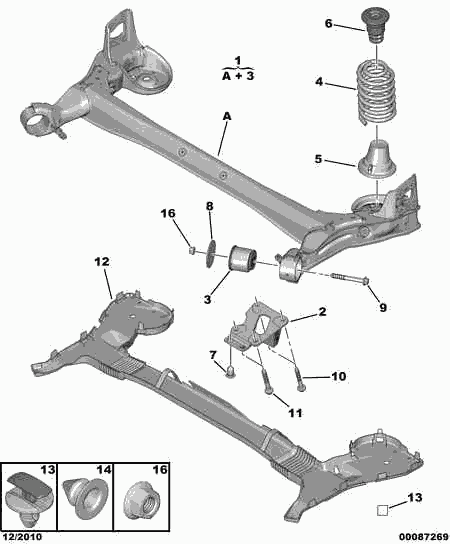 CITROËN 5131.K0 - Akselinripustus inparts.fi