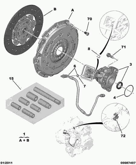 CITROËN 2053.08 - Kytkinpaketti inparts.fi