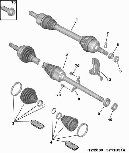 CITROËN 3293 E8 - Paljekumi, vetoakseli inparts.fi