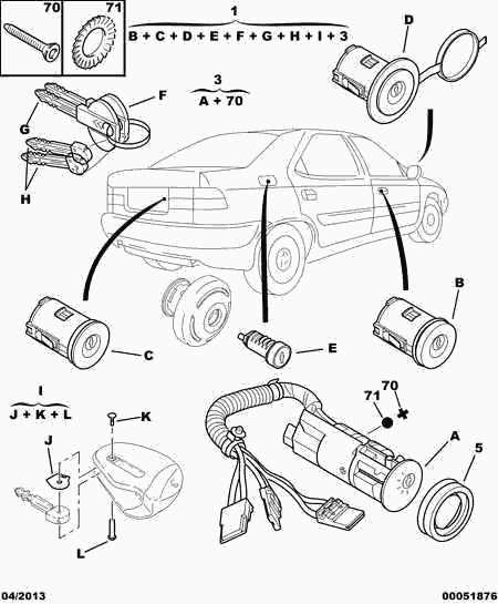 PEUGEOT 4162 W4 - STEERING WHEEL LOCK inparts.fi