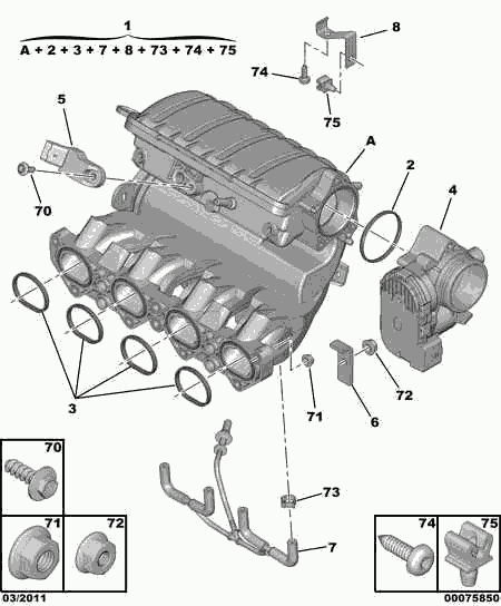 PEUGEOT 0348.Q5 - Tiiviste, imusarja inparts.fi