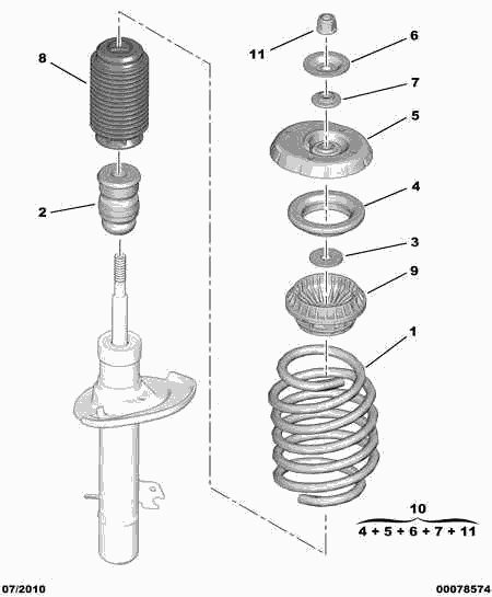 CITROËN 5033 E7 - Vaimennuskumi, jousitus inparts.fi