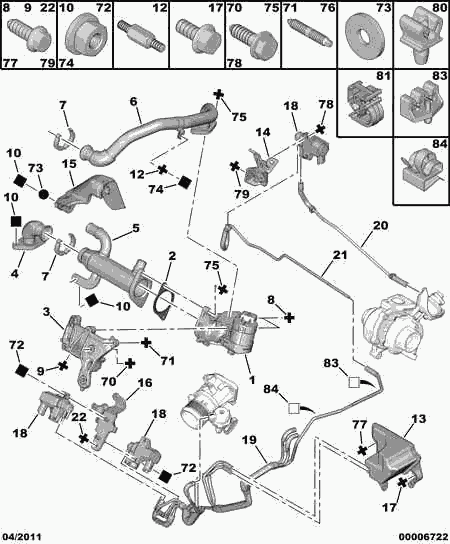 PEUGEOT 1618.32 - Venttiili, pakokaasun kierrätys inparts.fi