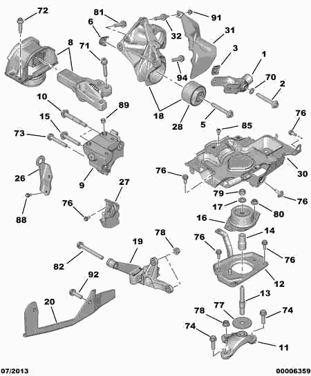 CITROËN 1844 68 - Moottorin tuki inparts.fi