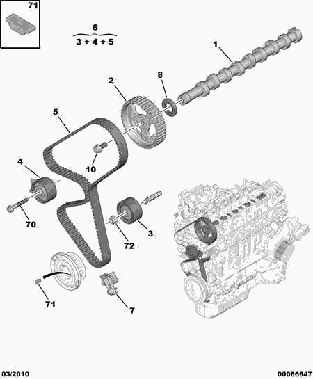 PEUGEOT 0829 F8 - Kiristysrulla, hammashihnat inparts.fi