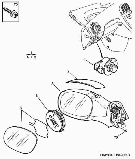 PEUGEOT 8151 CS - Peililasi, ulkopeili inparts.fi