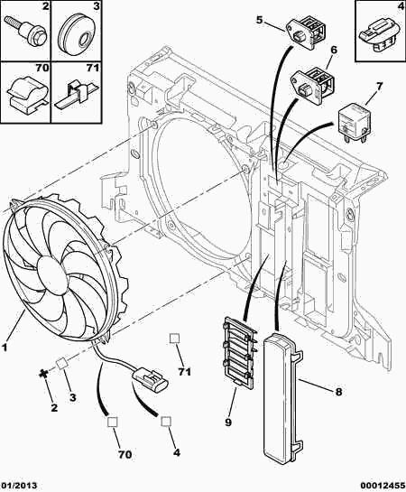 TOYOTA 1253.Q8 - Tuuletin, moottorin jäähdytys inparts.fi