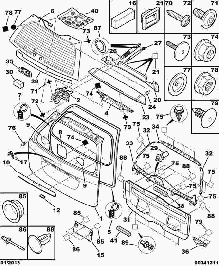 PEUGEOT 8731 F7 - Kaasujousi, tavaratila inparts.fi