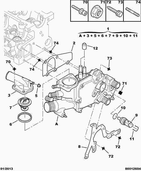 PEUGEOT 1336 S4 - Jäähdytysnesteputki inparts.fi