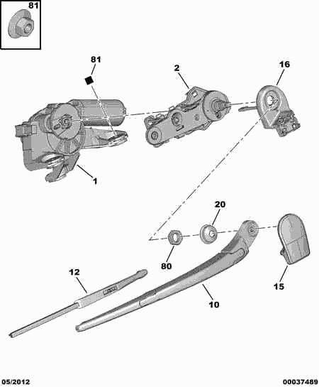 PEUGEOT 6405.K4 - Pyyhkijänvarsisarja inparts.fi