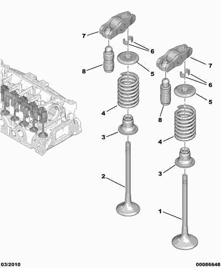 PEUGEOT 0949.F5 - Pakoventtiili inparts.fi