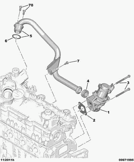 CITROËN 1618 N8 - Venttiili, pakokaasun kierrätys inparts.fi