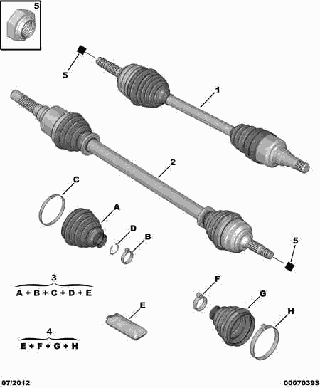 CITROËN 3293 A3 - Paljekumi, vetoakseli inparts.fi