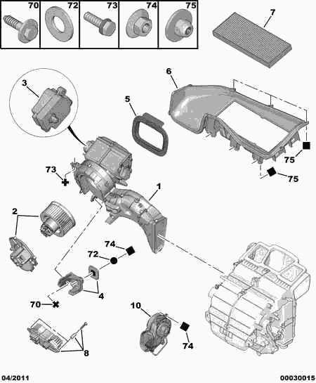 CITROËN 6447 LZ - Suodatin, sisäilma inparts.fi