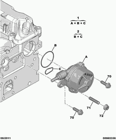 CITROËN 4565 61 - Alipainepumppu, jarrujärjestelmä inparts.fi