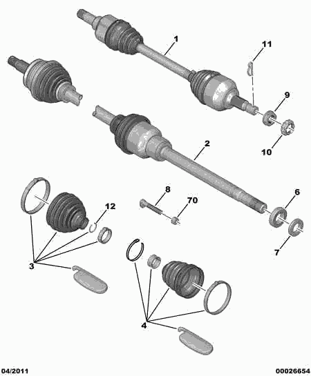 PEUGEOT 3272 JE - Vetoakseli inparts.fi