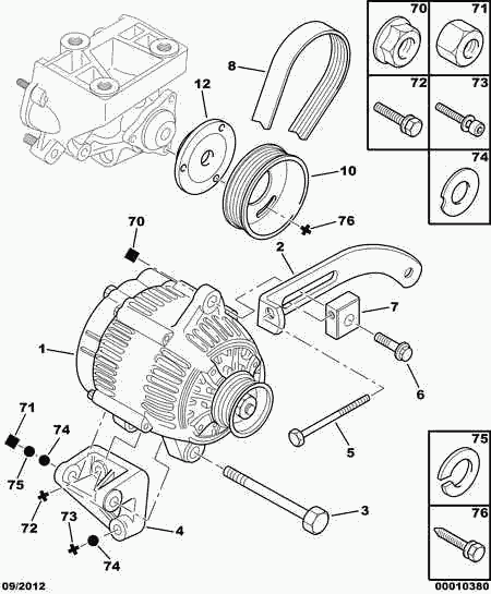 PEUGEOT 5705 AK - Laturi inparts.fi