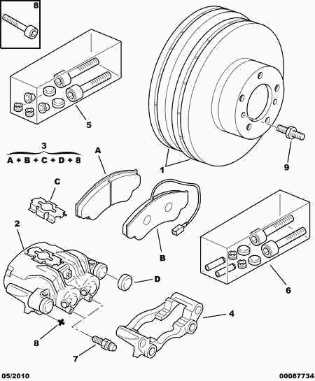 CITROËN 4254-59 - Jarrupala, levyjarru inparts.fi