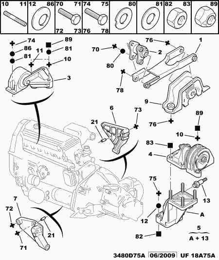 PEUGEOT 1846.66 - Moottorin tuki inparts.fi