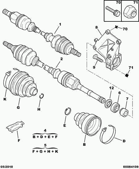 PEUGEOT 3293 E1 - Paljekumi, vetoakseli inparts.fi