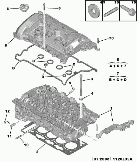 PEUGEOT 0209.EW - Tiiviste, sylinterikansi inparts.fi