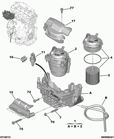 PEUGEOT (DF-PSA) 98 013 666 80 - Polttoainesuodatin inparts.fi