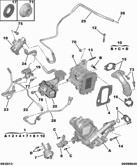 CITROËN 96 787 466 80 - Tiiviste, EGR-venttiili inparts.fi